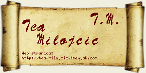 Tea Milojčić vizit kartica